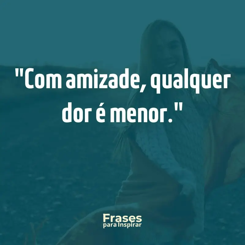 Com amizade, qualquer dor é menor